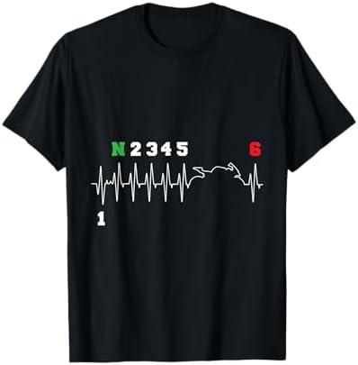 Amazon.com: 1N23456 1 Down 6 Up Motorcycle Shift Pattern T-Shirt